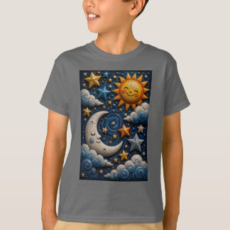 T-Shirt Enfants Mosaïque 3D Aventure Céleste