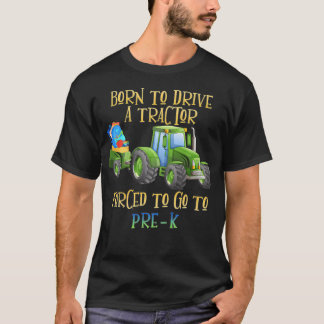 T-shirt Enfants nés pour conduire un tracteur forcés d'all