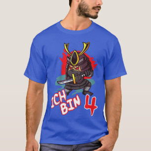 T-shirt Enfants Ninja Enfants Quatrième anniversaire Sa