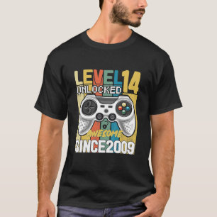 T-shirt Enfants Niveau 14 Déverrouillé Awesome depuis 2009
