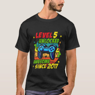 T-shirt Enfants Niveau 5 Déverrouillé Awesome 2017 Jeu 5E 