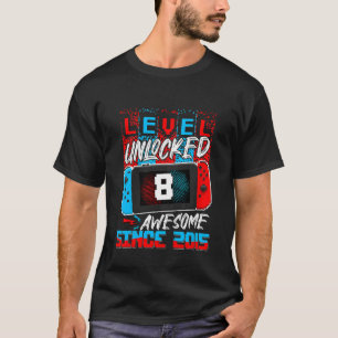 T-shirt Enfants Niveau 8 Déverrouillé Awesome 2015 jeu vid