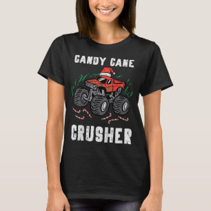T-shirt Enfants Noël Monster Camion Sucre de canne Croiseu