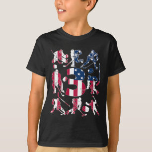 T-shirt Enfants Numéro 3 Ans Hockey sur Glace 3ème Anniver