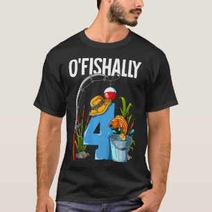 T-shirt Enfants O'fishally 4 ans 4e anniversaire de pêche