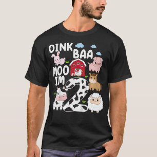 T-shirt Enfants Oink Baa Moo IM Animaux de ferme Anniversa