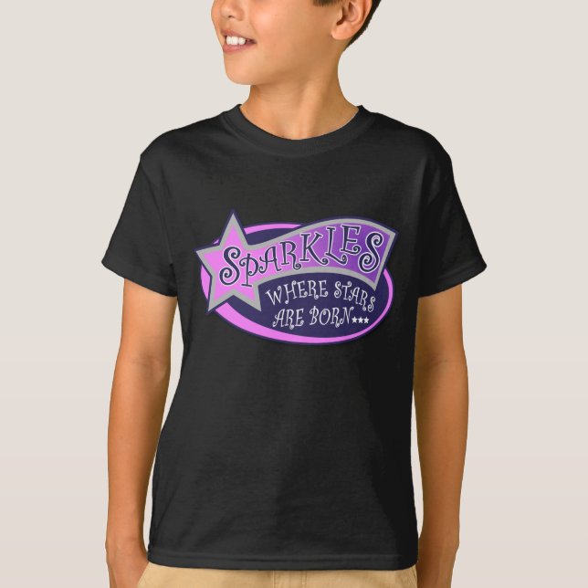 T-shirt enfants où les étoiles sont chemise née (Devant)