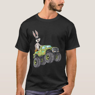 T-shirt Enfants Pâques Rabbit équitation Monster Camion Fu