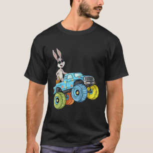 T-shirt Enfants Pâques Rabbit équitation Monster Camion Fu