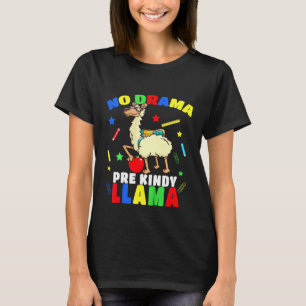 T-shirt Enfants Pas De Drame Pré Kindy Llama Retour À L'Éc