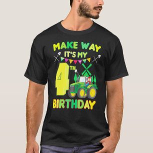 T-shirt Enfants paysans Anniversaire Faire place à mon 4èm