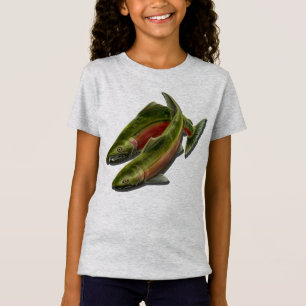 T-shirt Enfants Pêche Cool Coho Saumon Chemises de