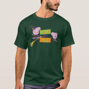 T-shirt Enfants Peppa Pig Halloween Peppa et George Trick