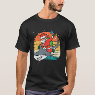 T-shirt Enfants Père Noël équitation requin Xmas Pyjamas E