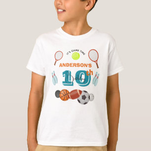 T-shirt Enfants Personnalisés Sports Anniversaire Nom pers