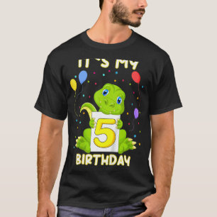 T-shirt Enfants Petit Crocodile Aligator 5e Anniversaire M