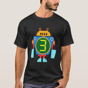 T-shirt Enfants Petit Robot Anniversaire 3e anniversaire T