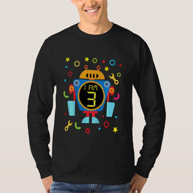 T-shirt Enfants Petit Robot Anniversaire 3e anniversaire T (Devant)