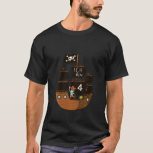 T-shirt Enfants Pirate Kid Sur Bateau Pirate Enfants Quatr