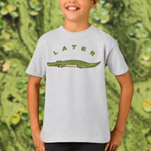 T-Shirt Enfants Plus Tard Alligator - Design Amusa