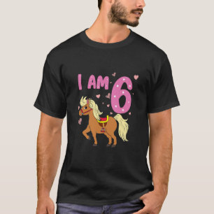 T-shirt Enfants Pony Girl 6E Anniversaire Cheval 6 Anniver