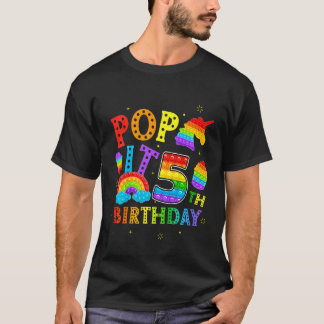 T-shirt Enfants Pop It 5e anniversaire 5 ans Popup Party p