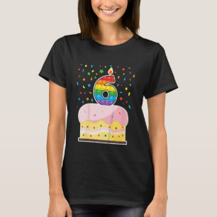 T-shirt Enfants Pop It 6th Birthday cake Girls Boys 6 Year