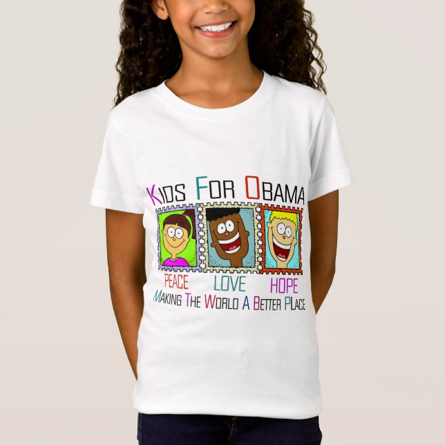 T-Shirt ENFANTS POUR OBAMA (Devant)
