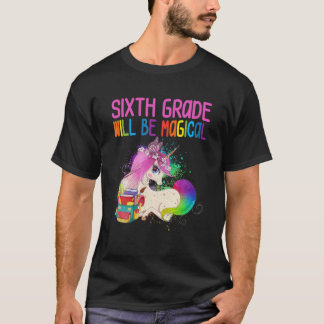 T-shirt Enfants Premier Jour De Sixième Classe Magique Uni