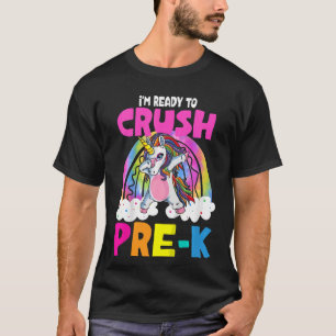 T-shirt Enfants Prêt À Écraser Pré k Dabbing Unicorn Retou