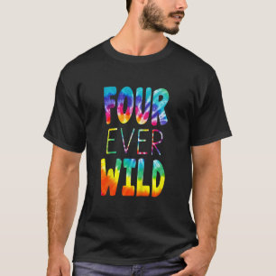 T-shirt Enfants quatre jamais Wild Tie Dye 4e anniversaire