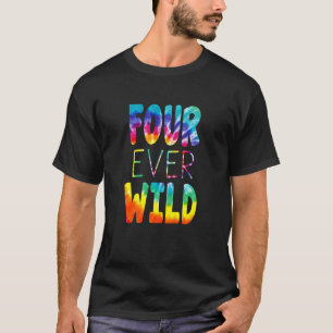 T-shirt Enfants quatre jamais Wild Tie Dye 4e anniversaire