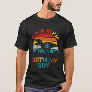T-shirt Enfants Rawr Im 3 Dinosaur 3e anniversaire garçon