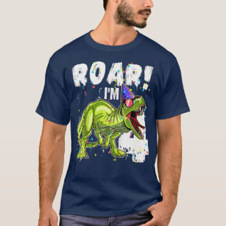 T-shirt Enfants Rawr Im 4 4e anniversaire Dinosaur s Boys