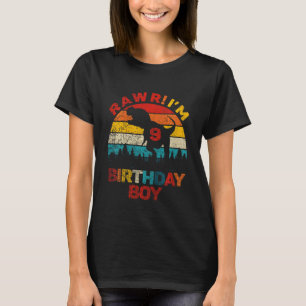 T-shirt Enfants Rawr Im 9 Dinosaur 9e anniversaire garçon 