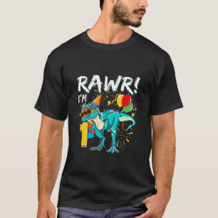 T-shirt Enfants Rawr I'm One 1er Anniversaire Dinosaur Gar