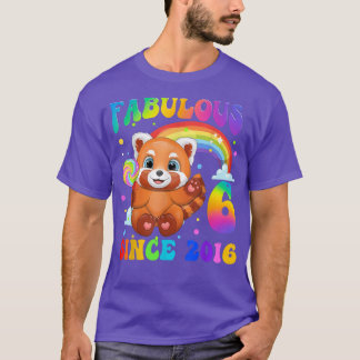 T-shirt Enfants Red Panda 6 ans fille 6e anniversaire depu