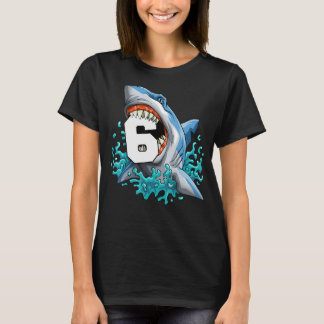 T-shirt Enfants requin 6e anniversaire Garçons Funny Requi