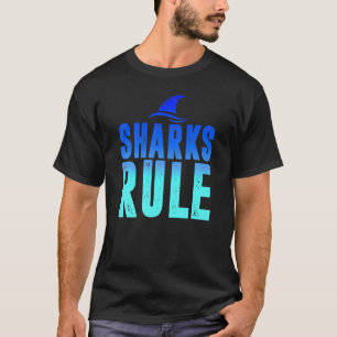T-shirt Enfants Requins Règle Requins Garçons Filles Enfan