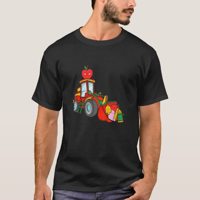 T-shirt Enfants Retour à l'école Pré K Camion Garçons Fill (Devant)