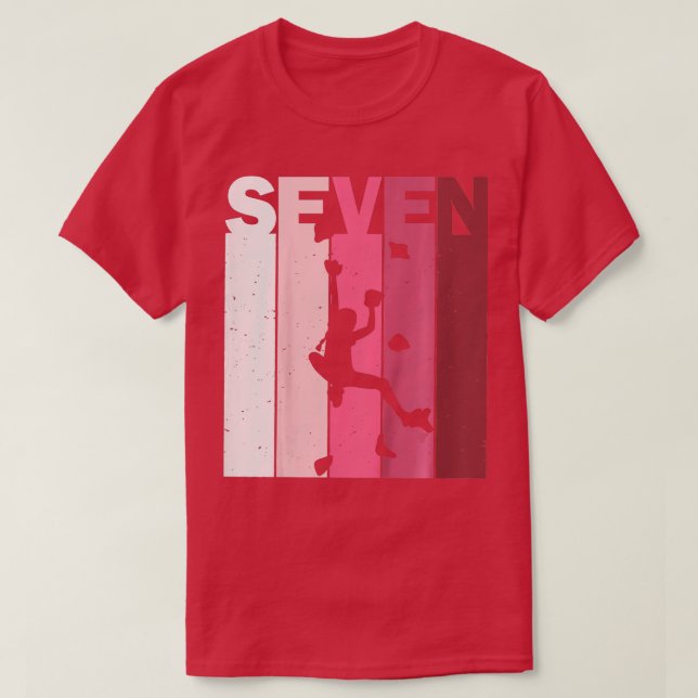 T-shirt Enfants Sept Anniversaire Mur intérieur Escalade M (Design devant)