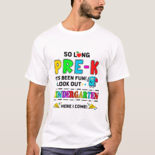 T-shirt Enfants Si Long Pré-K jardin d'enfants Ici Je Vie