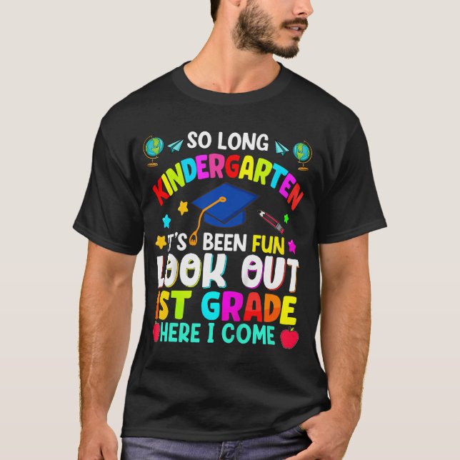 T-shirt Enfants Si Longs Maternelle Graduation 1E Année So (Devant)