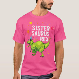 T-shirt Enfants Sistersaurus T Rex Dinosaur Soeur Famille