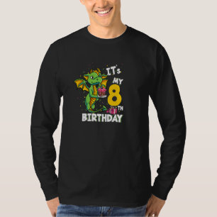 T-shirt Enfants Son 8e anniversaire Dragon 8 ans Anniversa