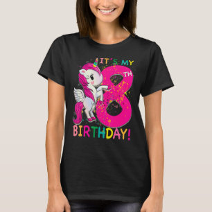 T-shirt Enfants Son 8ème Anniversaire Unicorne 8 Anniversa