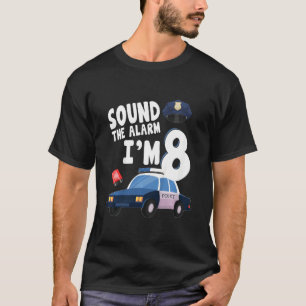 T-shirt Enfants Son Alarme C'est mon 8e anniversaire 8 ans
