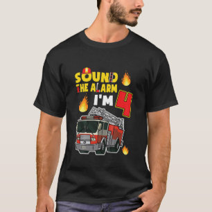 T-shirt Enfants Son L'alarme Je suis 4 Petit Pompier 4Rd