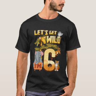 T-shirt Enfants Soyons Sauvages I'm 6 Safari Animal Zoo An