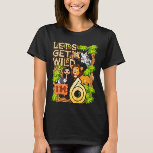 T-shirt Enfants Soyons Sauvages I'm 6 Safari Animal Zoo An